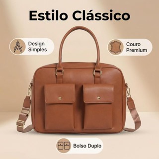 Bolsa Notebook Feminina Grande Couro PU 15.6 Pasta Executiva Trabalho Escritório Laptop em Oferta na Shopee