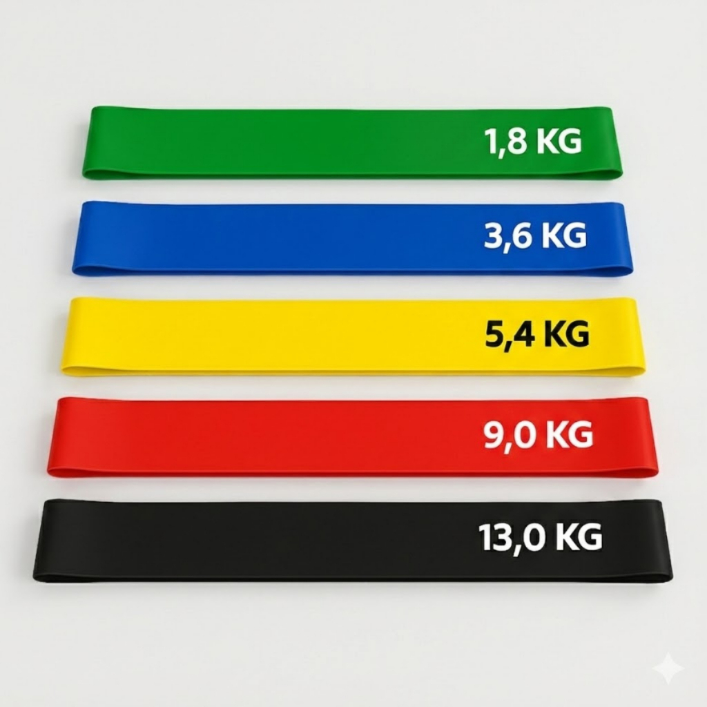 Kit 5 faixa elastica extensor fitness para treinos exercicios academia