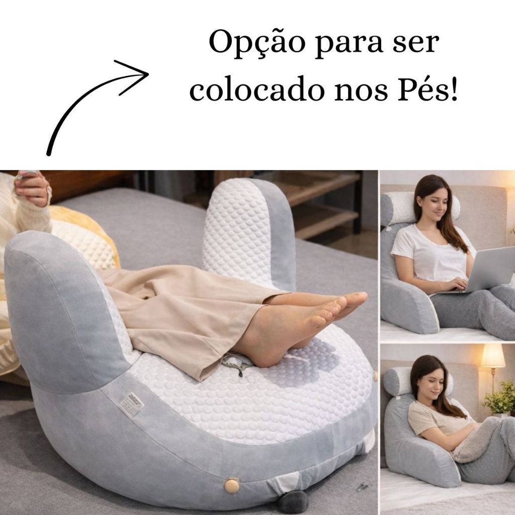 Detalhes do Almofada Ergonômica Encosto para Cama Premium Varias Diversas