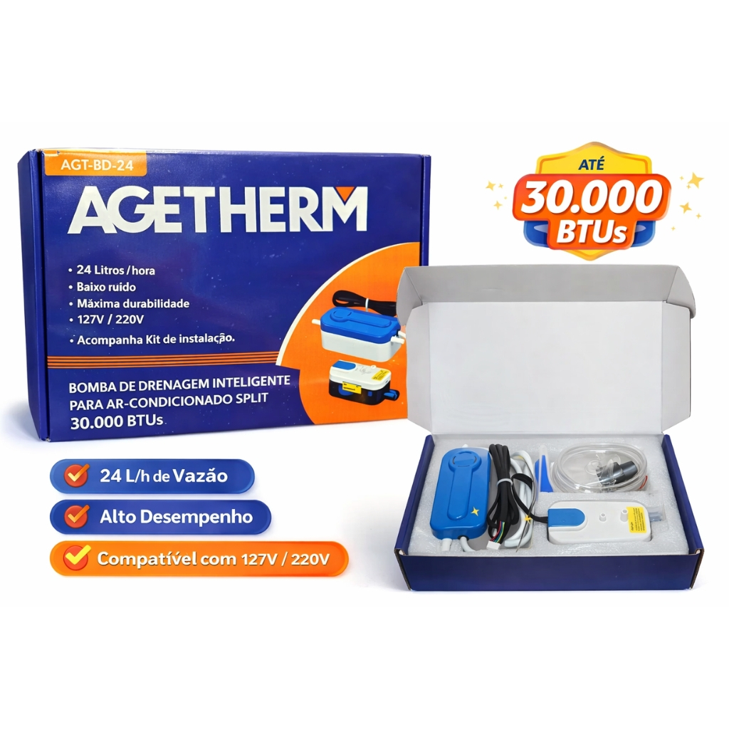 Bomba de Drenagem Inteligente para Ar-Condicionado Split até 30.000 BTUs