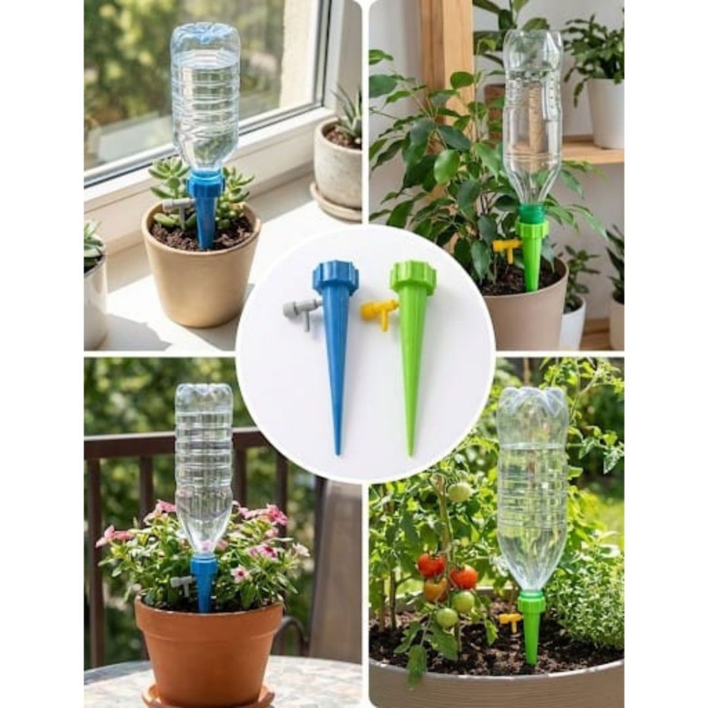Kit Gotejador Irrigador Acoplável Em Garrafa Pet Jardim Dosador Vaso Planta Em Garrafa em Oferta na Shopee