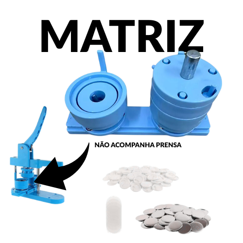 Kit Matriz Para Máquina de Prensa Rendonda/Coração para Fabricação de Bottons + 100 bottons (SEM PRENSA) em Oferta na Shopee