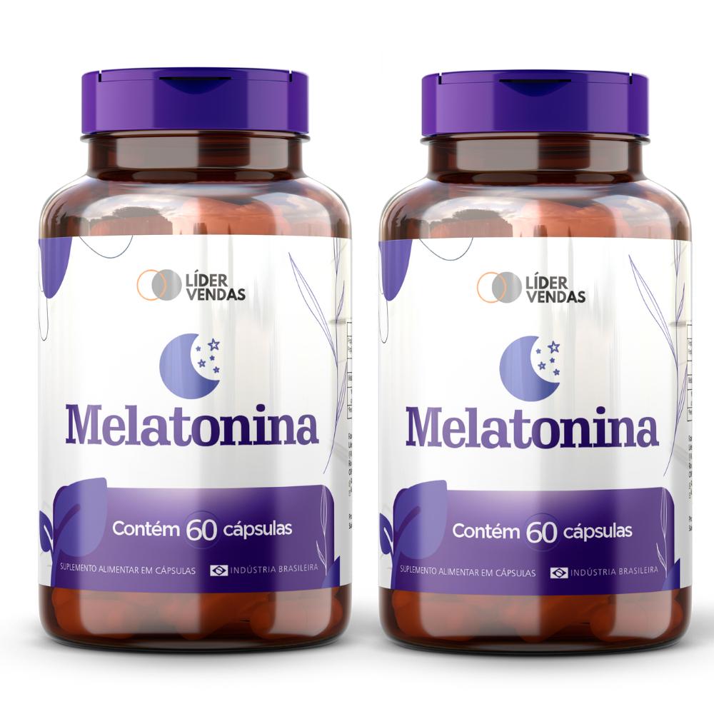 Melatonina 500mg 60 Caps Sono Reparador E Descanso Profundo –  2 POTES pura qualidade