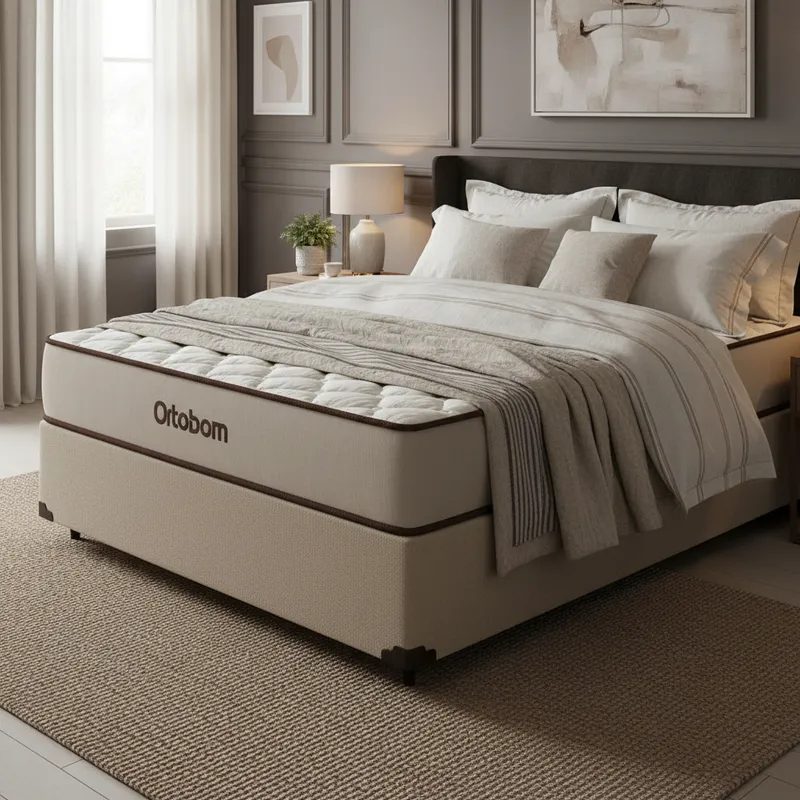 Cama Box com Colchão de Espuma D60 Double Face Force Dream - Ortobom Casal 138cm em Oferta na Shopee