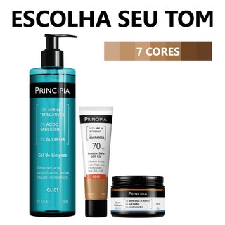 Principia Kit Limpa Hidrata e Protege c/ Gel de Limpeza GL-01 + Creme Hidratante CH-01 + …