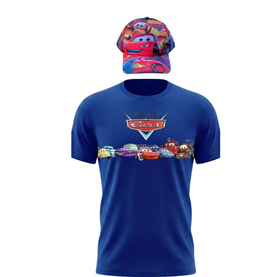 Kit Camisa Mais Boné do Carros , ante encolhimento , tecido 30.1 100% algodao , seu filho merece um presente assim