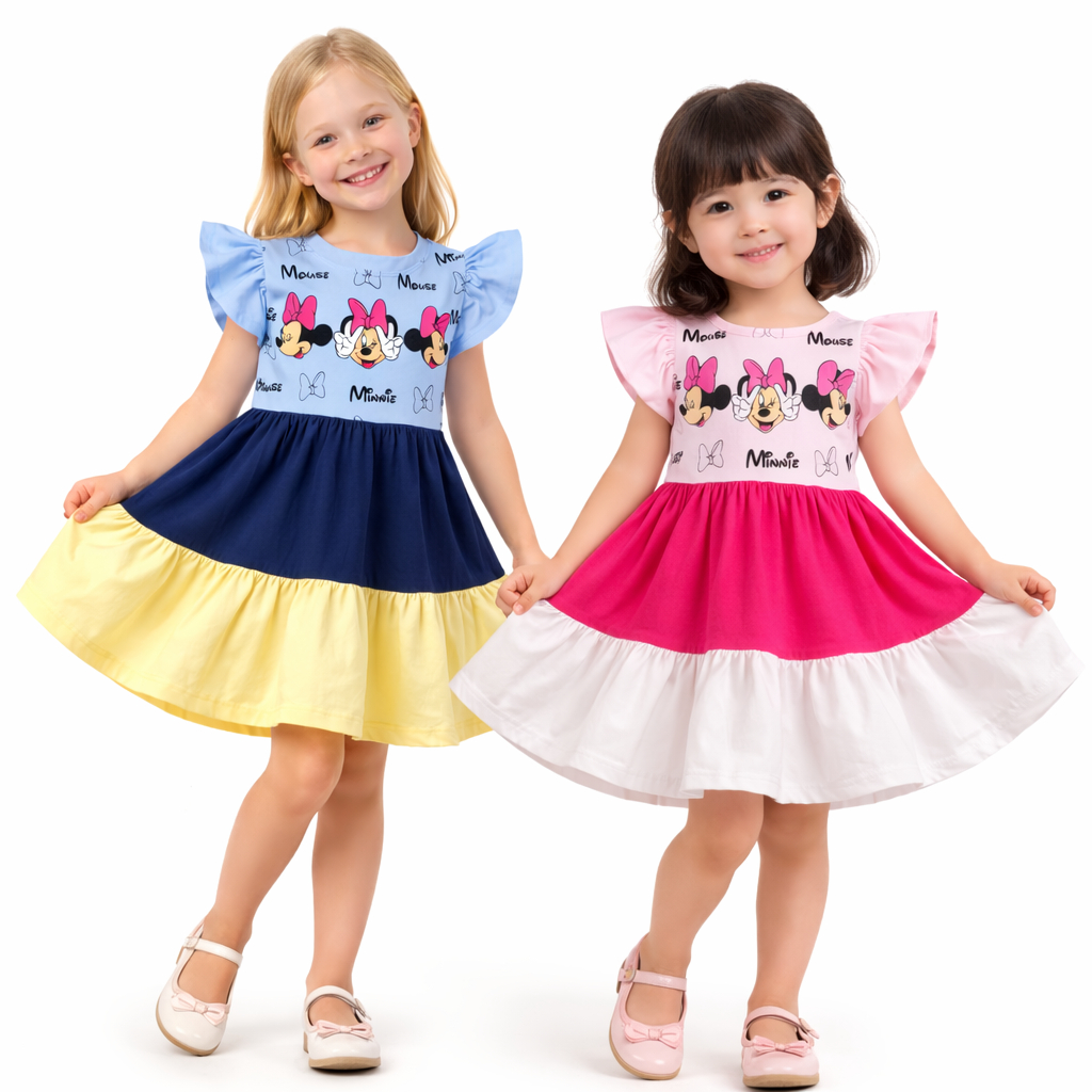 Vestido Infantil Menina CORES SORTIDAS 3 Marias 100% Algodão Confortável Casual Soltinho Rodado Estampado 2 a 8 Anos