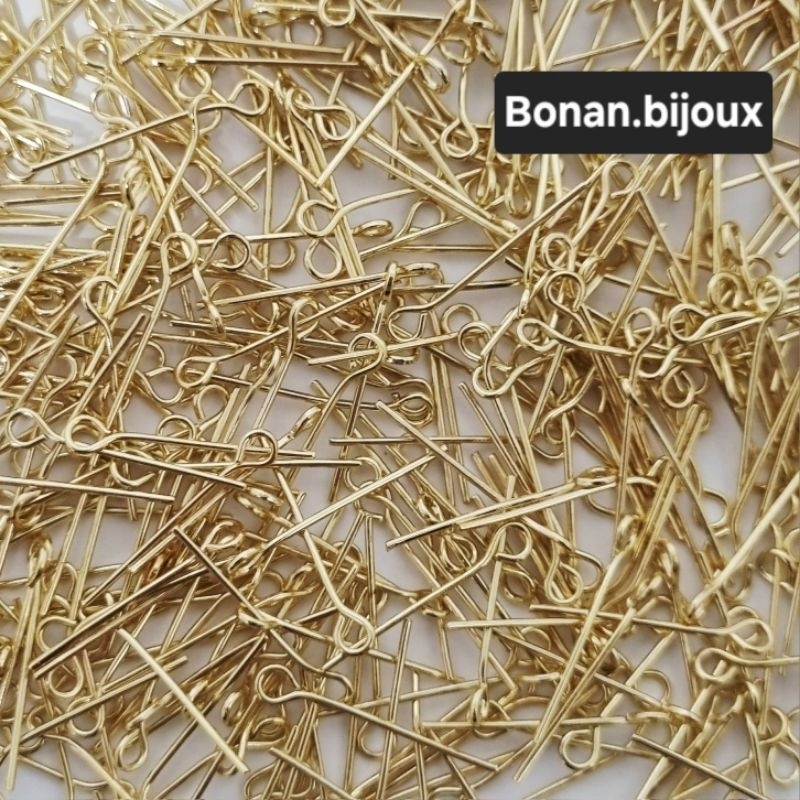Alfinete Contra Pino 200 Peças Metal 20mm- Dourado - Prata - Ouro Velho - Grafite