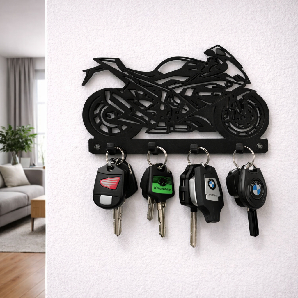Porta Chaves Moto Esportiva De Parede Decorativo Organizador Chaveiro organizador e moto esportiva chaves