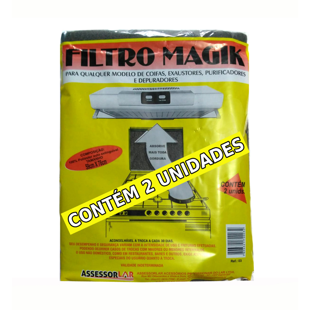 Filtro Manta P/ Coifa Exaustor Depurador Colormaq Suggar 2un Manta Filtrante Feltro