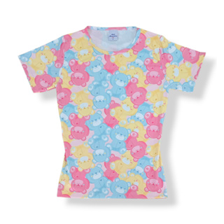 T-shirt Poliamida Blusinha Manga Curta Proteção Solar Justa Corpo Confortável Básica Estampada em Oferta na Shopee