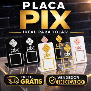 Placa Pix  Qr Code De Mesa - Acrílico Display em Oferta na Shopee