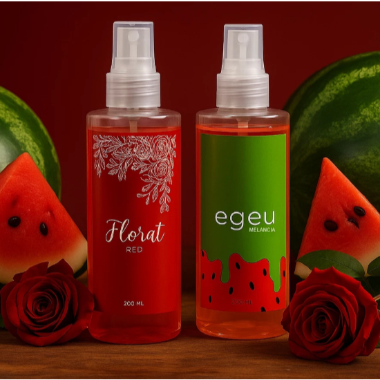 Kit Sedução - Body Splash Florat Red + Body Splash Melancia Cada Feminino