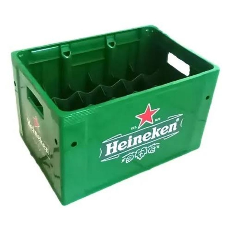 Engradado Heineken cerveja 24 garrafas sem cascos cor verde