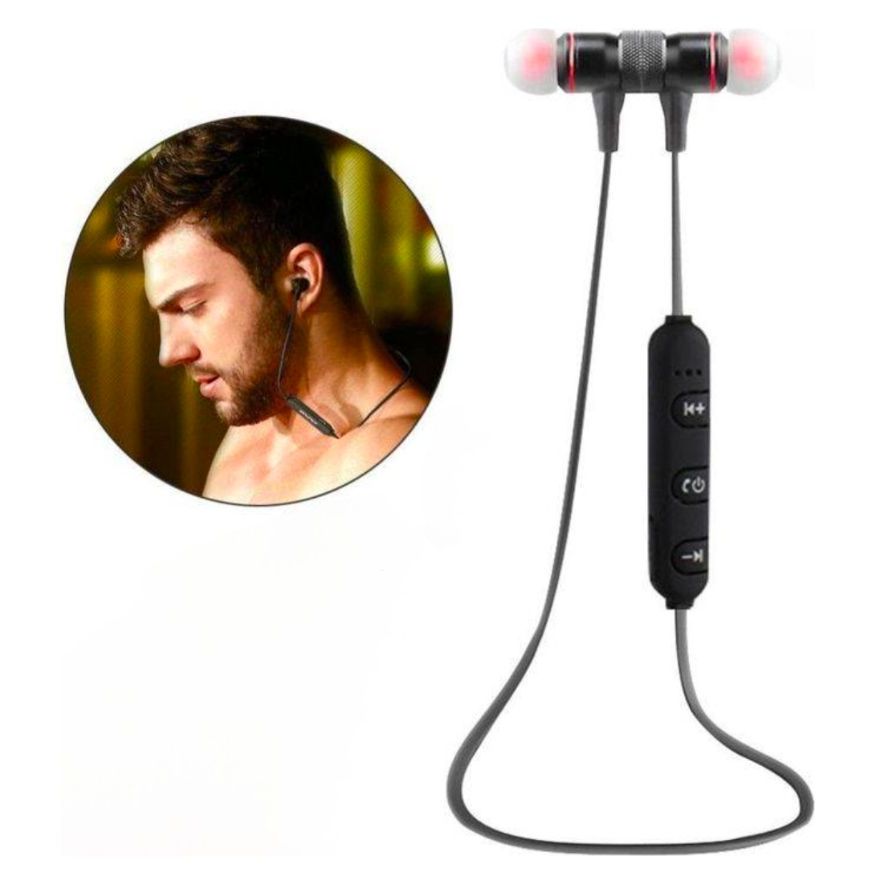 Fone De Ouvido Sem Fio Bluetooth Fitnes Academia e Corridas Kaidi KD-901 Cor Preto