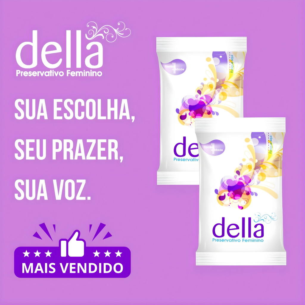 Della Preservativo Feminino Kit 2un - Camisinha Preservativo Della Camisinha Feminina  Sexshop Sexo Produto Erotico