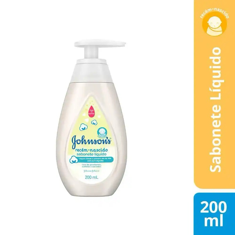 Sabonete Líquido Johnson's Baby Recém Nascido 200ml em Oferta na Shopee