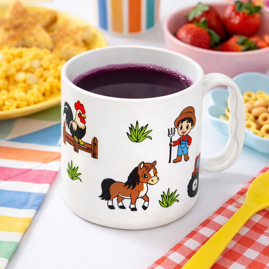 Canecas Plásticas 450ml Fazendinha Kit Festa Infantil Decoração Lembrancinhas Temáticas Divertido