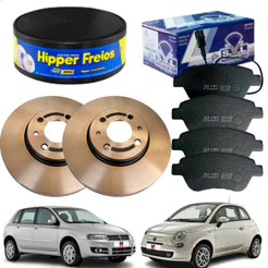 Kit Disco Freio Dianteiro Pastilha Fiat Stilo 2005 Á 2010