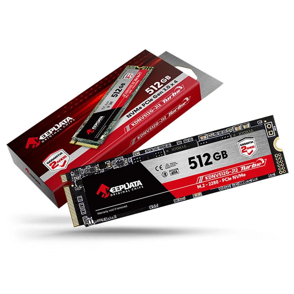 SSD 512GB Keepdata, M.2 2280, Pcie Gen3x4 Nvme, Leitura 2400mb/s, Gravação 1700mb/s