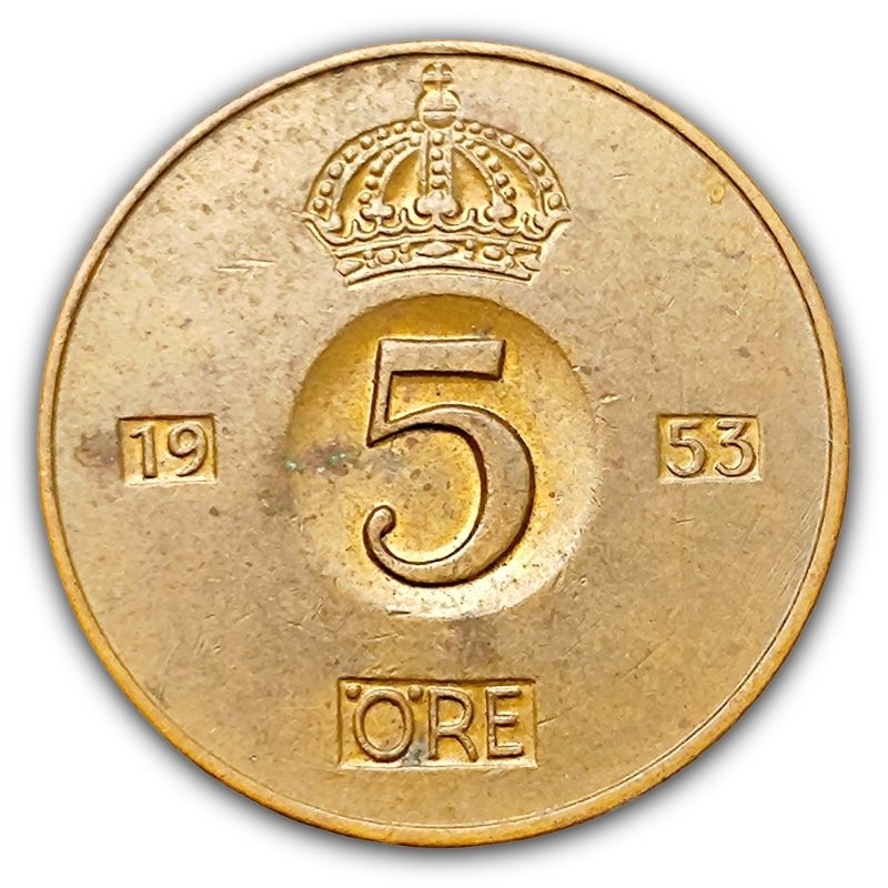 Moeda 5 Ore 1953 Suécia