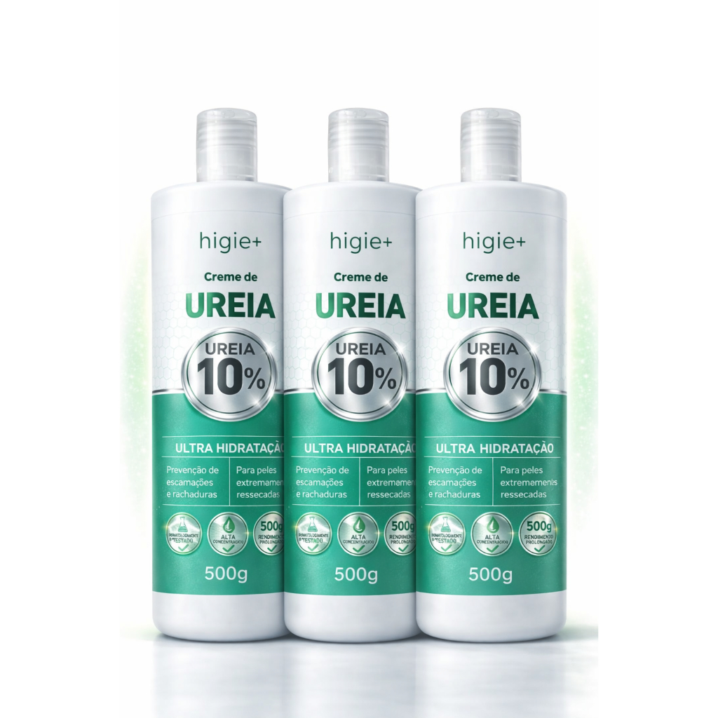 Kit 03 Frascos de Creme de Ureia 10% 500