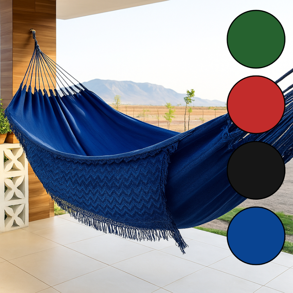 Rede de Descanso Jeans 100% Algodão 4,00x1,50m – Conforto, Qualidade e Durabilidade Dormir em Oferta na Shopee