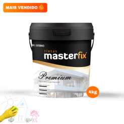 Tinta Acrílica Fosca Premium Lavável Antimofo 4Kg Masterfix