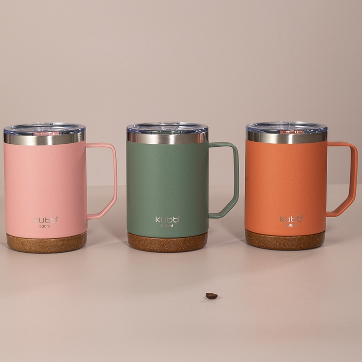 KUBB Caneca Térmica Inox 400ml 530ml Isolamento Térmico Dupla Camada Bebida Gelada ou Quente Com Tampa Personalizada