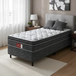 Cama Box Conjugada Probel Espuma D28 Ortopédico Unique Active Solteiro 88cm