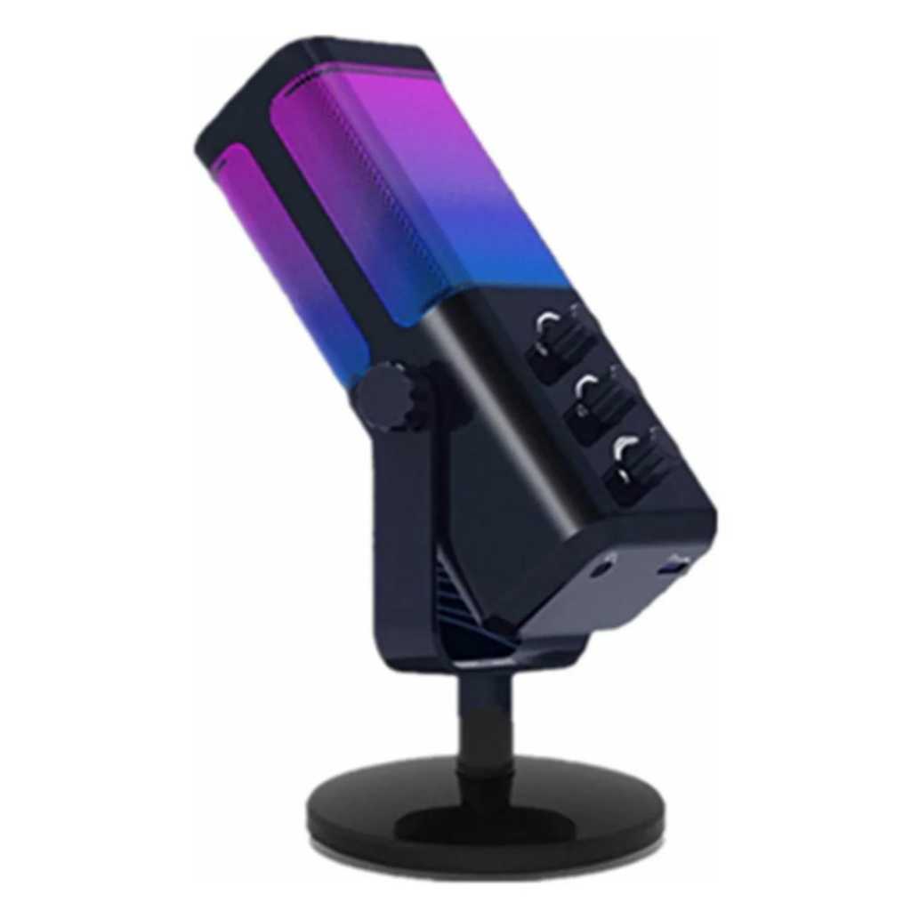 Microfone Usb Para Jogos Microfone Condensador Rgb Com Cance