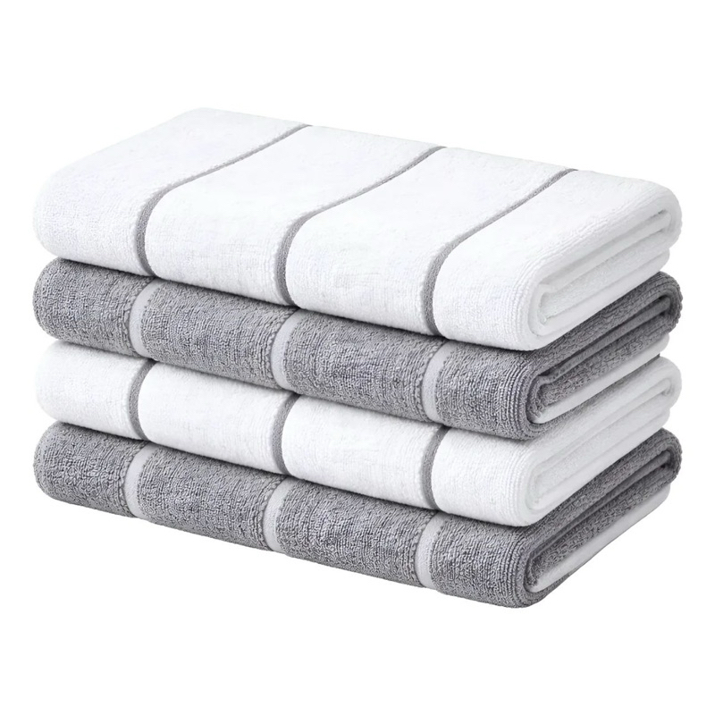 Kit Pano De Chao Microfibra Mega Panao Multiuso 80x50cm Branco/cinza em Oferta na Shopee