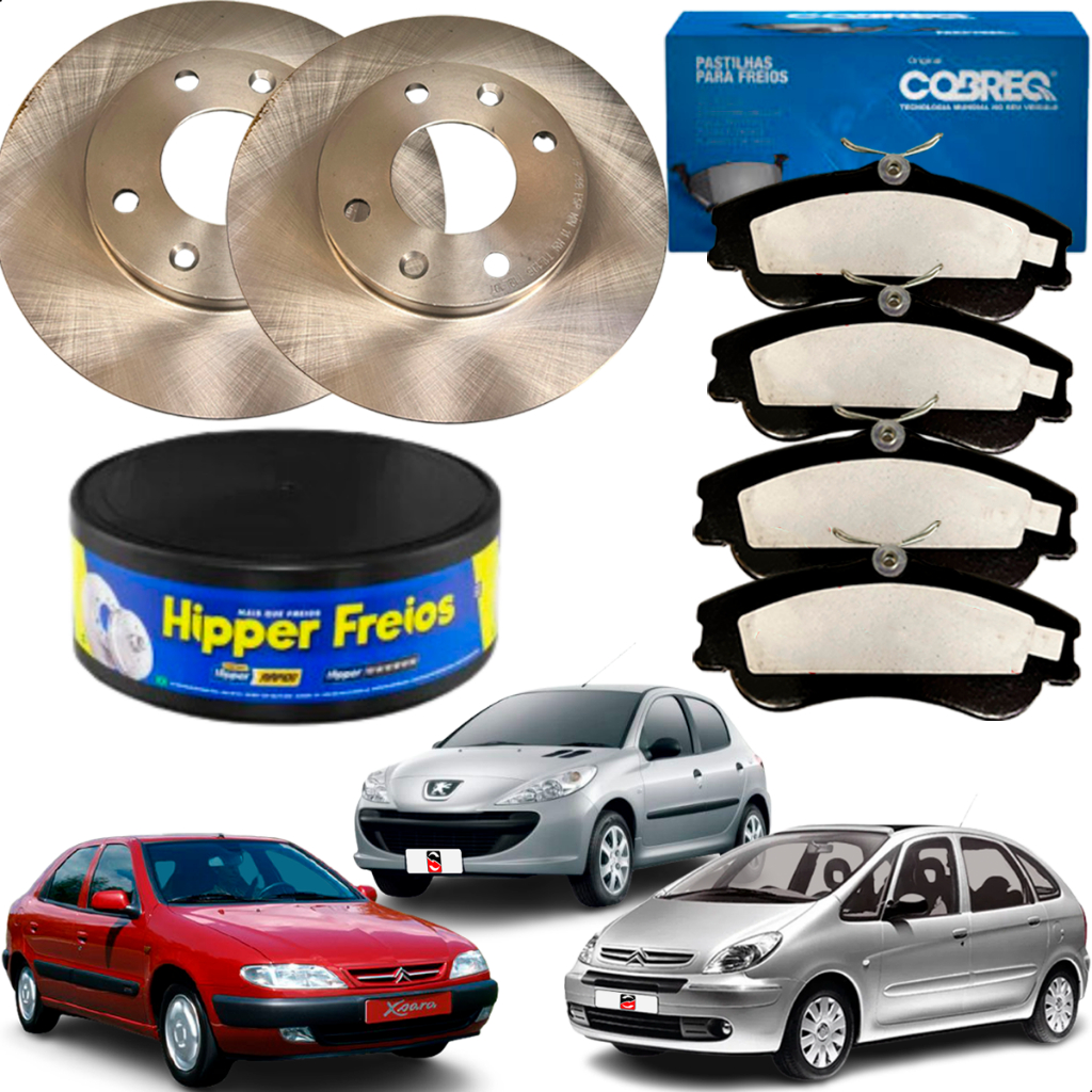 Kit Disco Freio Sólido Pastilha Xsara Picasso 1997 Á 2012