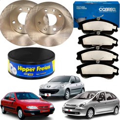 Kit Disco Freio Sólido Pastilha Xsara Picasso 1997 Á 2012