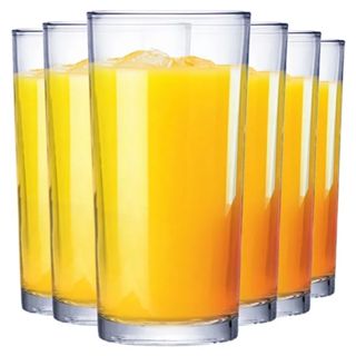 Kit Copo de Vidro 6 Peças Transparente para Água Suco Drinks Whisky Refrigerante Resistente em Oferta na Shopee