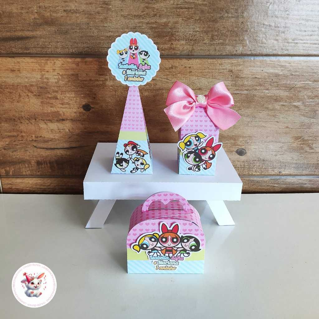 LEMBRANCINHA PERSONALIZADA - KIT FESTA CLÁSSICO 15 PEÇAS MENINAS SUPER PODEROSAS - PERSONALIZADOS