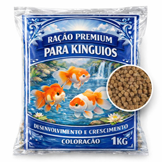Ração premium para peixes kinguios , desenvolvimento e coloração em Oferta na Shopee