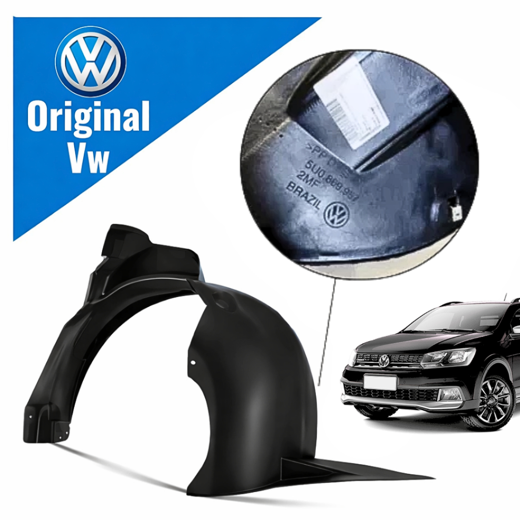 Parabarro Forro Paralama Dianteiro Original VW Gol Voyage Saveiro G5 G6 G7 G8 5U0809957 5U0809958