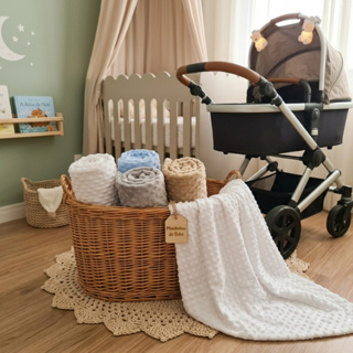Mantinha Cobertor de Bebê Cuero Detalhe Relevo Pipoca Super Macia 85x100cm em Oferta na Shopee