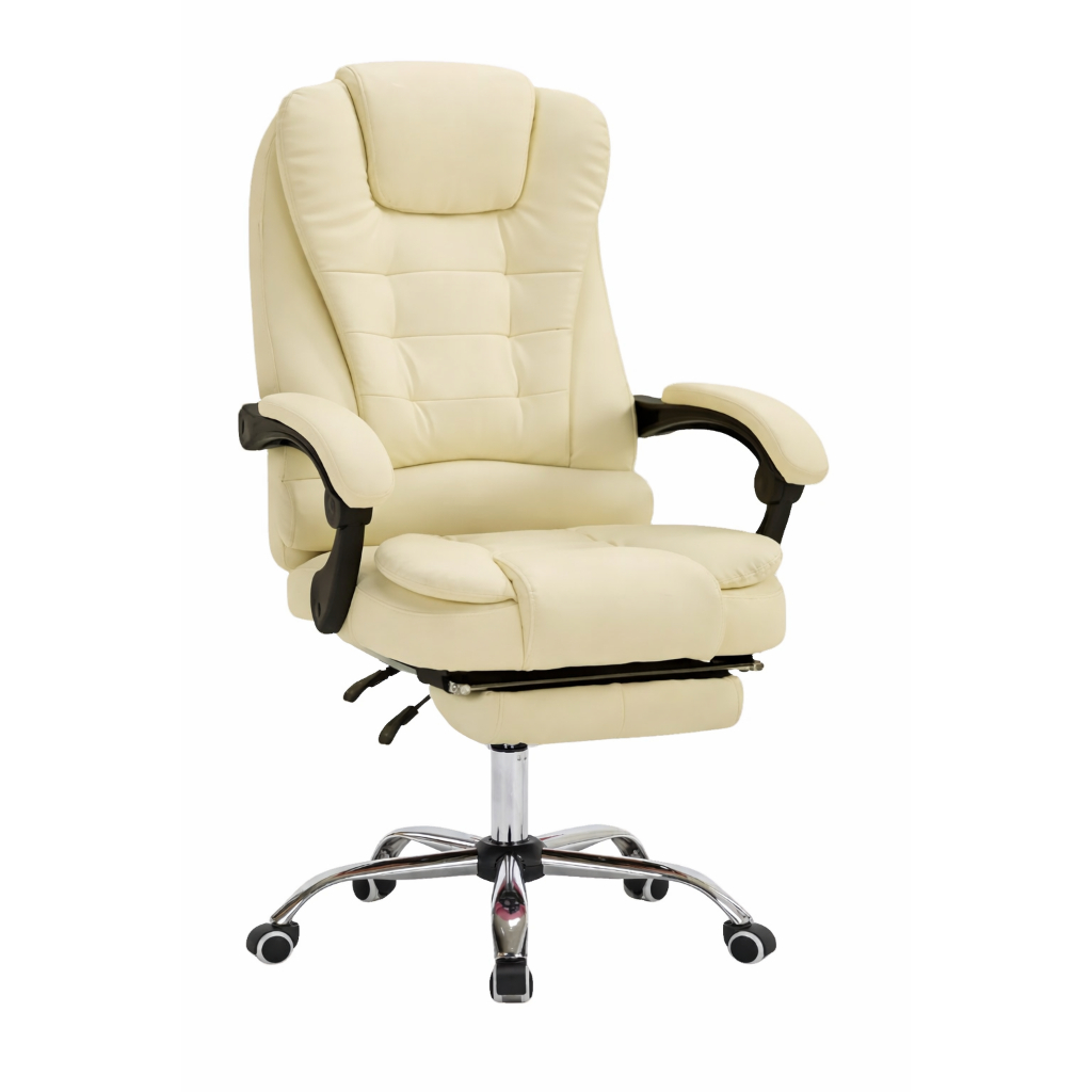 Cadeira De Escritório Giratória Reclinável Presidente Com Apoio para Pés