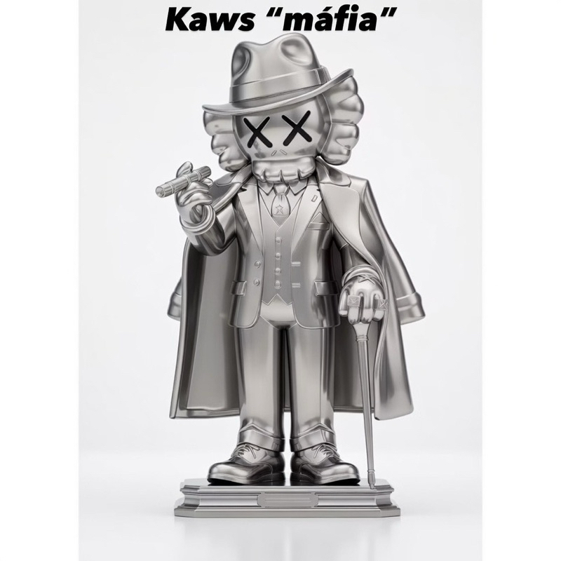 🖤 KAWS “MAFIA” • ESTATUETA DECORATIVA • 15CM • ART TOY • COLECIONÁVEL PREMIUM