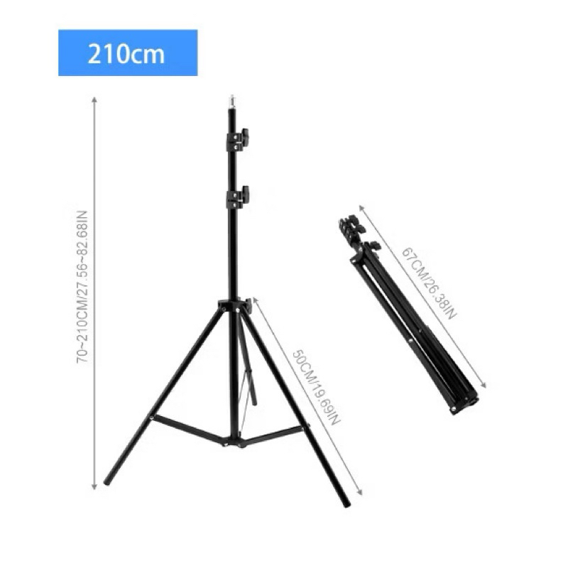 Tripé 2,1m Encaixe 1/4+ Ball Head + Suporte celular em Oferta na Shopee