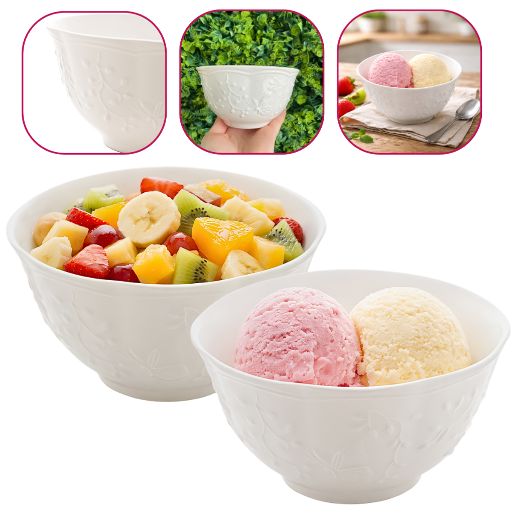 Kit 2 Bowls Tigela Branca de Porcelana New Bone Butterfly Borboleta 200ml Cumbuca Multiuso Luxo Lyor em Oferta na Shopee