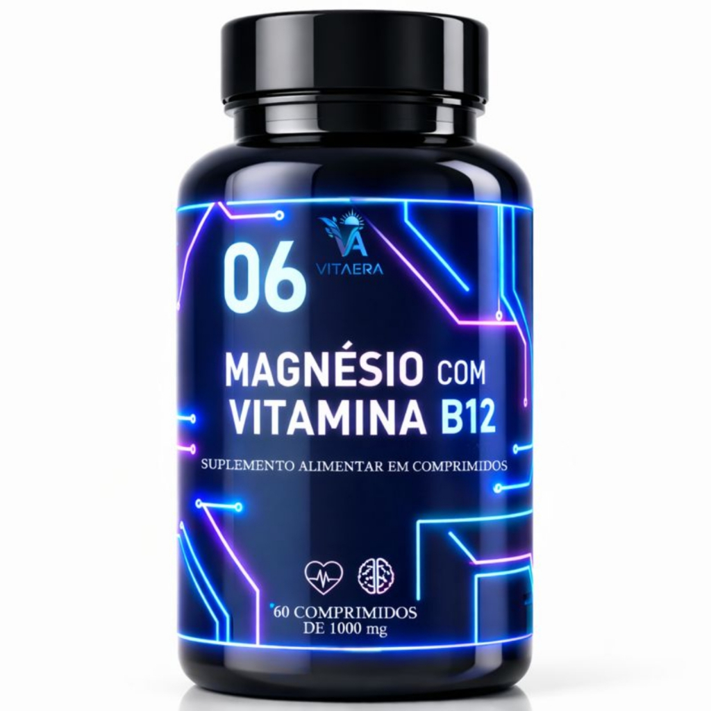 6 Magnesio Fórmula Concentrada + Vitamina B12 ORIGINAL - (  POTE PARA 60 DIAS USO )