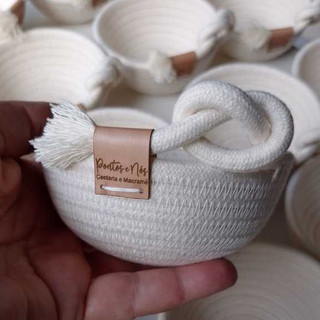 Mini cestos organizadores artesanaisMini Cesto Organizador de Cordão de Algodão – Artesanal e Decorativo