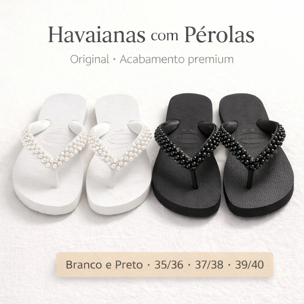 Havaiana Branca personalizada Chinelo Original Feminina Masculina Conforto Duravel Praia Verao