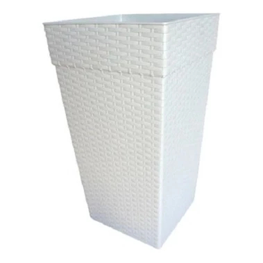 Vaso Para Flores e Plantas Quadrado Coluna Rattan 10 Litros em Oferta na Shopee
