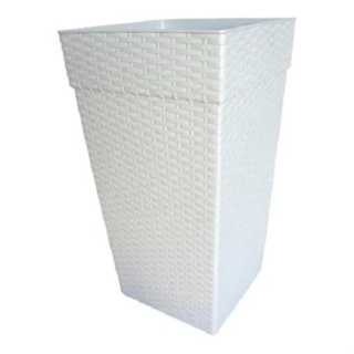 Vaso Para Flores e Plantas Quadrado Coluna Rattan 10 Litros em Oferta na Shopee