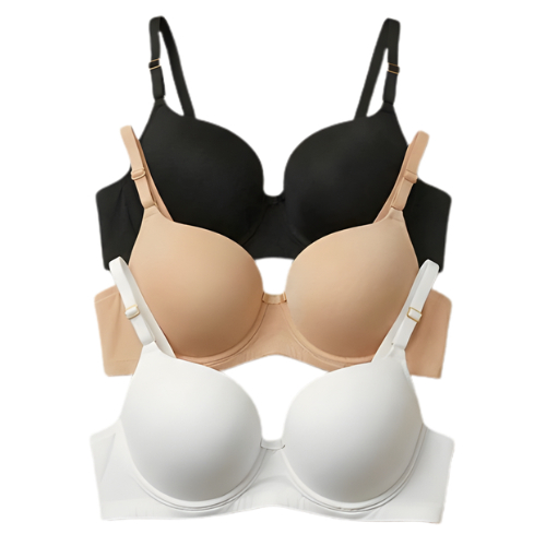 Kit C/3 Sutiã Básico Com Bojo Do P Ao Gg Direto da Fábrica Escolha Cor