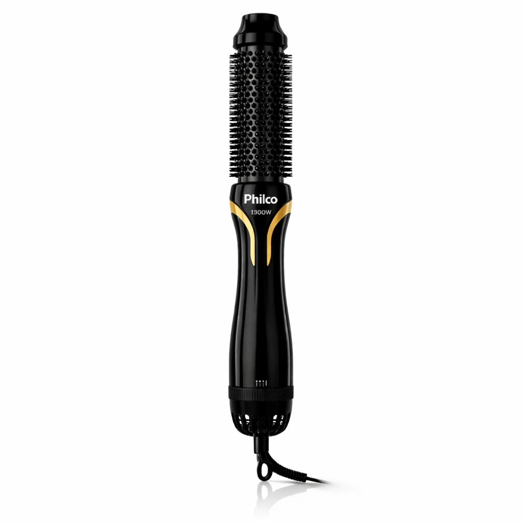 Escova Secadora Philco Profissional Íons Tourmaline 1300w Efeito de Salao Bivolt